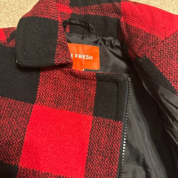 2/$30 Red Plaid Joe Fresh Jacket - Picture 10 of 11